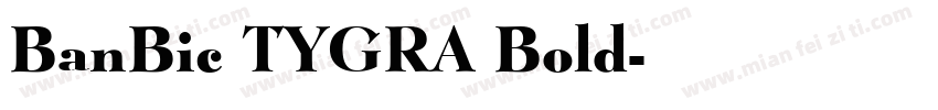 BanBic TYGRA Bold字体转换
